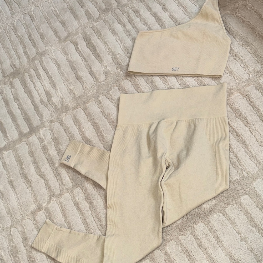 SET Activewear One-Shoulder Top and Leggings Set